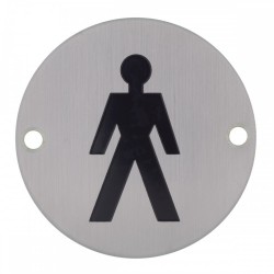 BC5463-01 Dolphin Stainless Steel Men's Toilet Sign