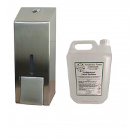 C21 800ml Refillable liquid Soap/ Sanitiser Dispenser + 5L sanitiser bundle