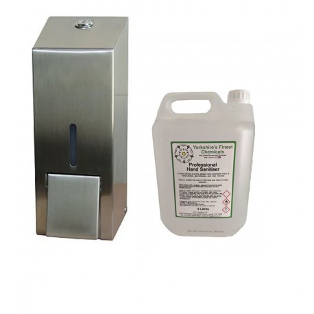 C21 800ml Refillable liquid Soap/ Sanitiser Dispenser + 5L sanitiser bundle