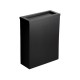 30L Matt Black Compact Waste Bin – Flap Lid