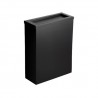 30L Matt Black Compact Waste Bin – Flap Lid