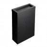 50L Matt Black Compact Waste Bin – Flap Lid