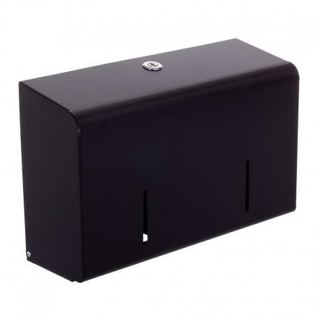 Premium Matte Black Twin Micro 6” Jumbo Dispenser - C21 Hygiene