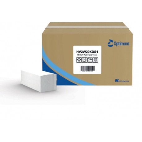 Embossed interfold 2ply white hand towels