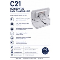 Grey /White Horizontal Baby Changer
