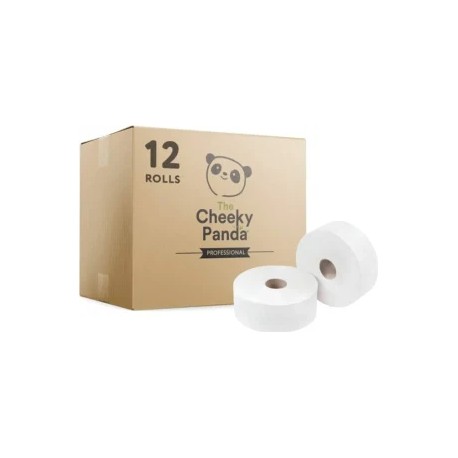 Cheeky Panda – Professional Bamboo Mini Jumbo Toilet Rolls | Bulk Box of 12 Rolls